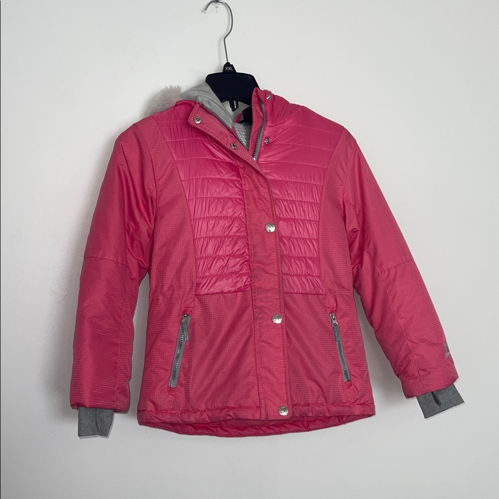 Zero Xposur Girl's Heavyweight Hooded Jacket Size 10/12 with matching headband